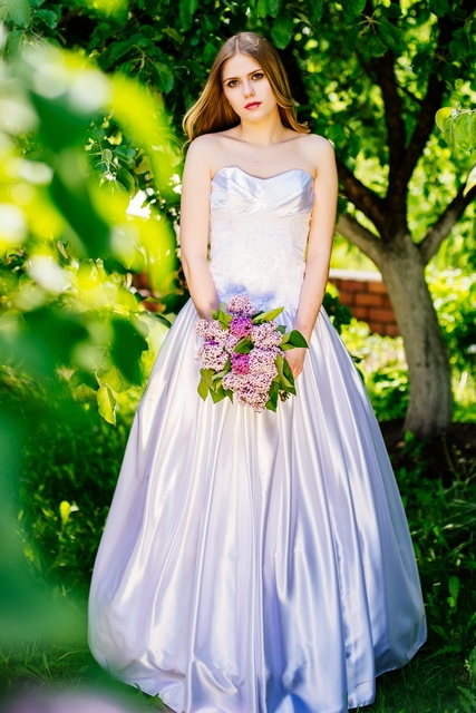 Свадебное платье 193. Силуэт Пышное, А-силуэт. Цвет Белый / Молочный. Вид 2