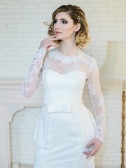 Свадебное платье 200. Силуэт Прямое. Цвет Белый / Молочный. Вид 2