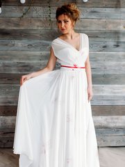 Свадебное платье 205. Силуэт А-силуэт. Цвет Белый / Молочный. Вид 2