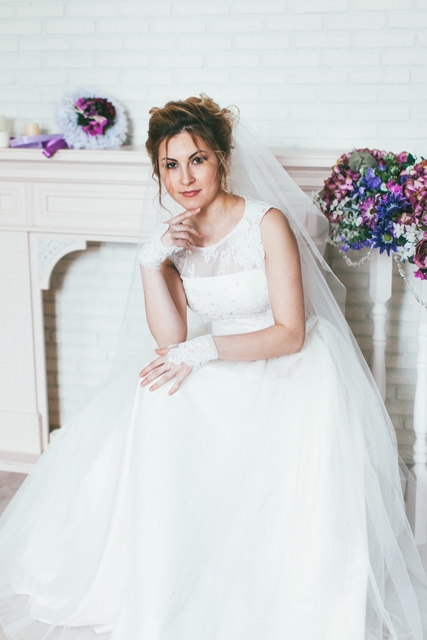 Свадебное платье Перла. Силуэт Прямое. Цвет Белый / Молочный. Вид 6