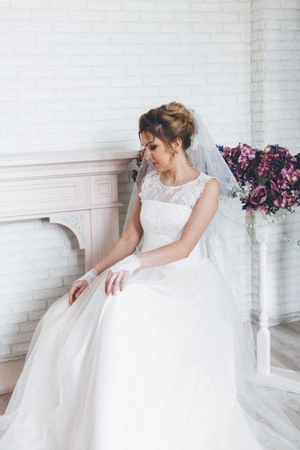 Свадебное платье Перла. Силуэт Прямое. Цвет Белый / Молочный. Вид 7