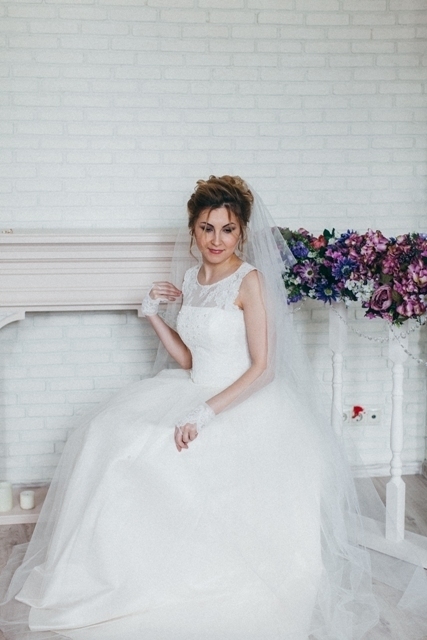 Свадебное платье Перла. Силуэт Прямое. Цвет Белый / Молочный. Вид 8