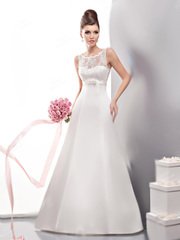 Свадебное платье tb-0315. Силуэт Прямое. Цвет Белый / Молочный. Вид 1