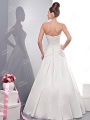 Свадебное платье tb-010315. Силуэт А-силуэт. Цвет Белый / Молочный. Вид 2