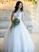 Свадебное платье U-1030315. Силуэт А-силуэт. Цвет Белый / Молочный. Вид 1