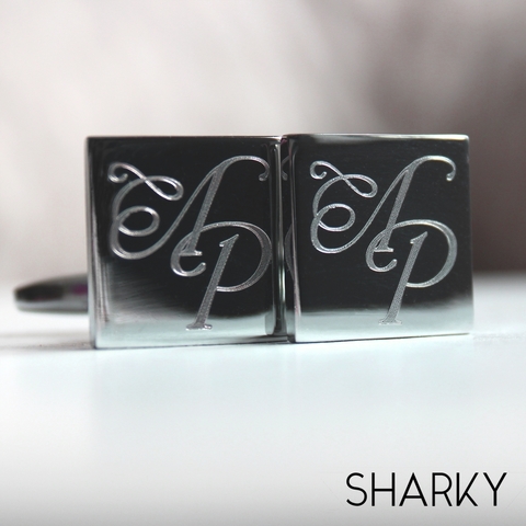 Запонки квадратные с гравировкой от Студия арт-гравировки SHARKY 2