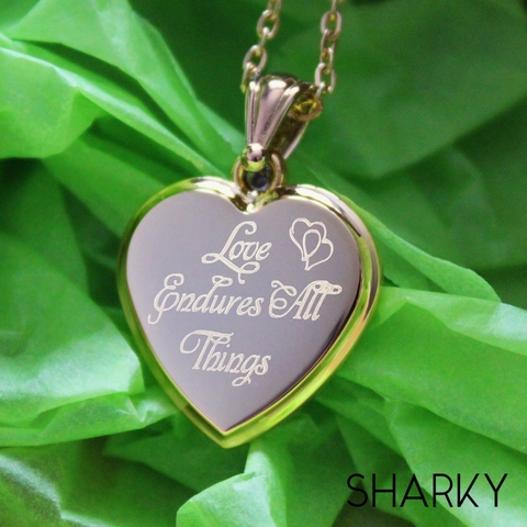 Сердечко объемное 3D 23х25мм с гравировкой из Другие материалы от Студия арт-гравировки SHARKY 2