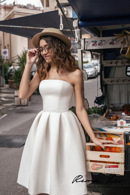 Свадебное платье Риз. Силуэт Пышное. Цвет Белый / Молочный. Вид 3