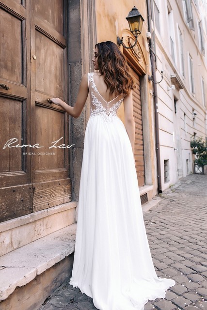 Свадебное платье Пола. Силуэт А-силуэт. Цвет Белый / Молочный. Вид 2