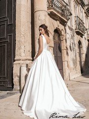 Свадебное платье Лорин. Силуэт А-силуэт. Цвет Белый / Молочный. Вид 2