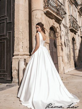 Свадебное платье Лорин. Силуэт А-силуэт. Цвет Белый / Молочный. Вид 2