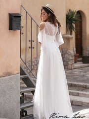 Свадебное платье Пенелопа. Силуэт А-силуэт. Цвет Белый / Молочный. Вид 2