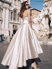 Свадебное платье Бьорк. Силуэт А-силуэт. Цвет оттенки Розового. Вид 2