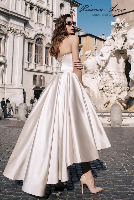 Свадебное платье Бьорк. Силуэт А-силуэт. Цвет оттенки Розового. Вид 2