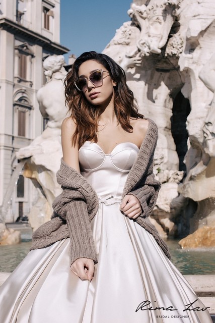 Свадебное платье Бьорк. Силуэт А-силуэт. Цвет оттенки Розового. Вид 4