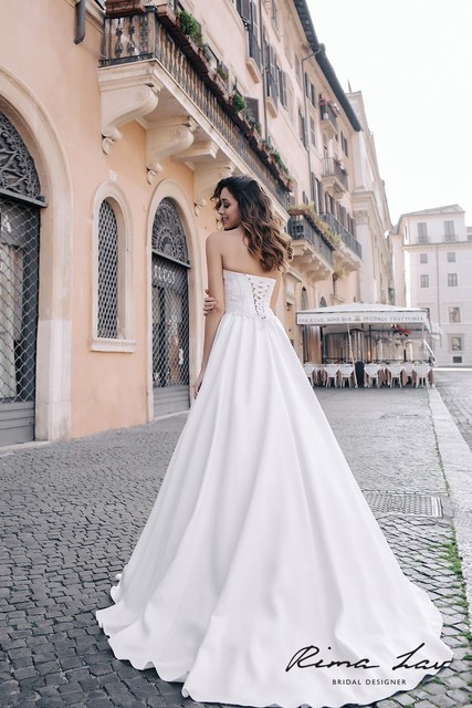 Свадебное платье Сия. Силуэт А-силуэт. Цвет Белый / Молочный. Вид 2