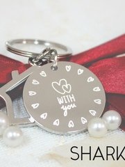 Брелок Домик с гравировкой из Посеребренная бижутерия от  1