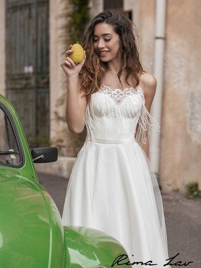 Свадебное платье Лив. Силуэт А-силуэт. Цвет Белый / Молочный. Вид 2