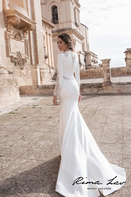 Свадебное платье Шеннон. Силуэт Рыбка. Цвет Белый / Молочный. Вид 2