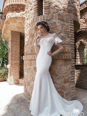 Свадебное платье Палмер. Силуэт Рыбка. Цвет Белый / Молочный. Вид 1
