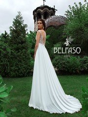 Свадебное платье Аделайз. Силуэт Прямое. Цвет Белый / Молочный, оттенки Розового. Вид 2