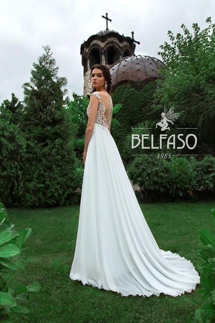 Свадебное платье Аделайз. Силуэт Прямое. Цвет Белый / Молочный, оттенки Розового. Вид 2