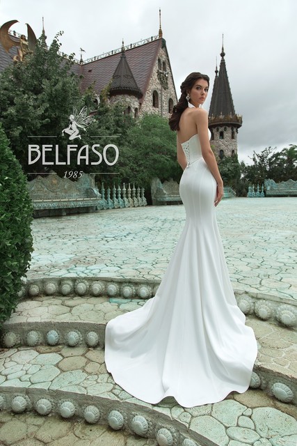 Свадебное платье Камея. Силуэт Рыбка. Цвет Айвори / Капучино, Белый / Молочный. Вид 2