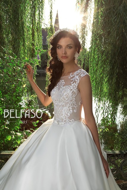 Свадебное платье Нейла. Силуэт Пышное. Цвет Белый / Молочный. Вид 3