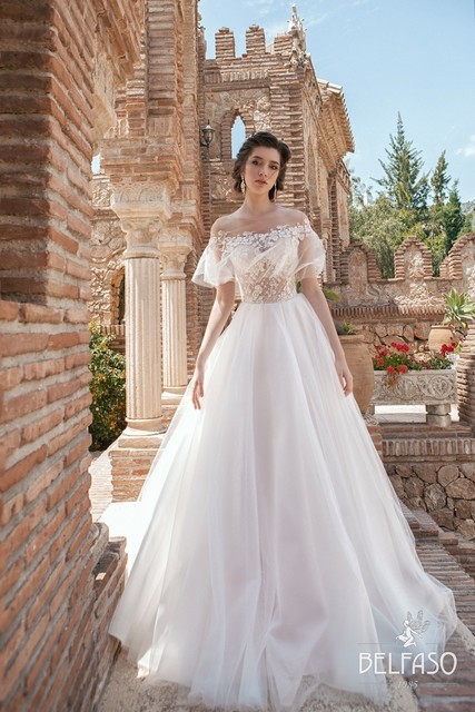 Свадебное платье Луэра. Силуэт Пышное. Цвет Айвори / Капучино, Белый / Молочный. Вид 2