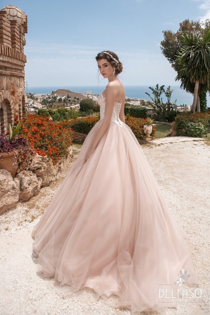 Свадебное платье Летис. Силуэт Пышное. Цвет Айвори / Капучино. Вид 2