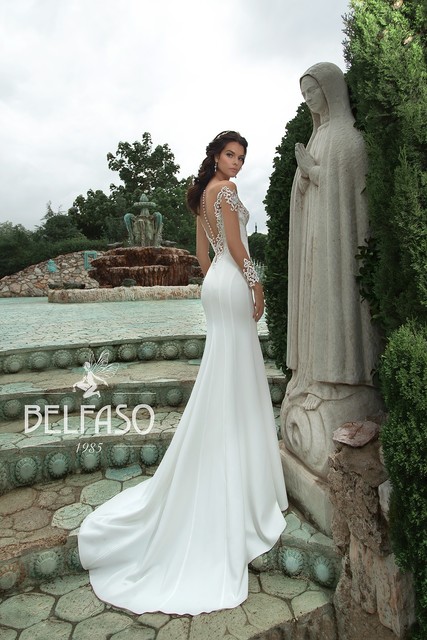 Свадебное платье Киера. Силуэт Рыбка. Цвет Белый / Молочный. Вид 2