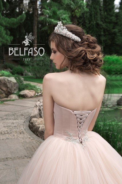 Свадебное платье Лоурен. Силуэт Пышное. Цвет оттенки Розового. Вид 2