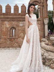 Свадебное платье Шемари. Силуэт А-силуэт. Цвет Белый / Молочный. Вид 1