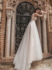 Свадебное платье Эра. Силуэт А-силуэт. Цвет Белый / Молочный, Айвори / Капучино. Вид 2