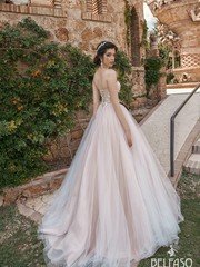 Свадебное платье Миррабелль. Силуэт Пышное. Цвет Айвори / Капучино. Вид 2