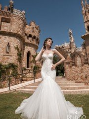 Свадебное платье Шернез. Силуэт Рыбка. Цвет Белый / Молочный. Вид 1