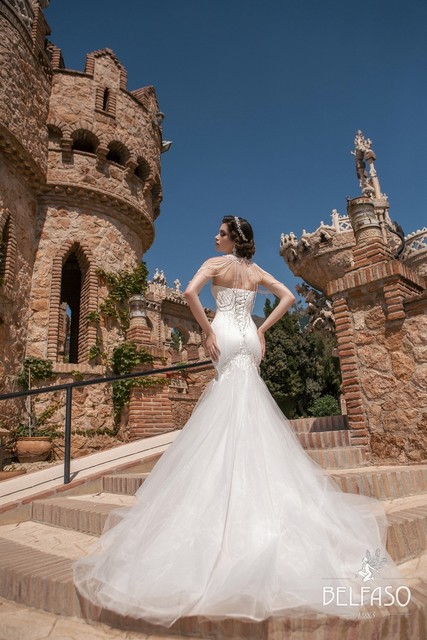 Свадебное платье Шернез. Силуэт Рыбка. Цвет Белый / Молочный. Вид 2