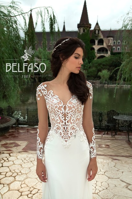 Свадебное платье Альтера. Силуэт Прямое. Цвет Белый / Молочный. Вид 3