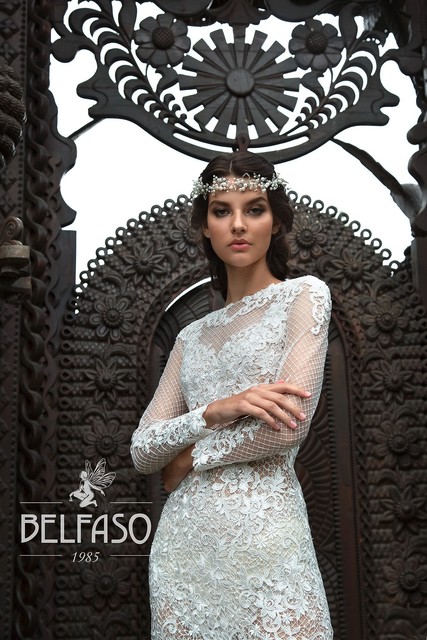 Свадебное платье Анаис. Силуэт Прямое. Цвет Белый / Молочный. Вид 3