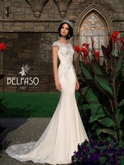 Свадебное платье Дания. Силуэт Рыбка. Цвет Белый / Молочный. Вид 1