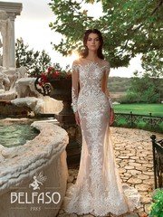 Свадебное платье Мон блан. Силуэт Рыбка. Цвет Белый / Молочный. Вид 1