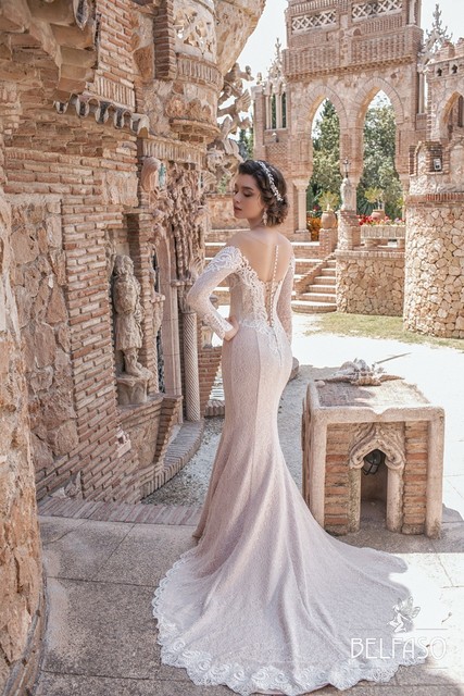 Свадебное платье Джессика. Силуэт Рыбка. Цвет Айвори / Капучино. Вид 2