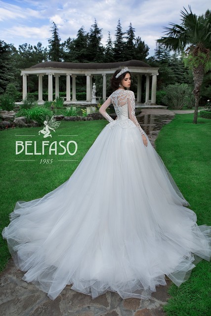 Свадебное платье Ясмин. Силуэт Пышное. Цвет Айвори / Капучино. Вид 2