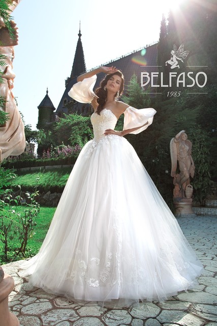 Свадебное платье Аламея Премиум. Силуэт Пышное. Цвет Белый / Молочный, Персик / Оранжевый. Вид 3