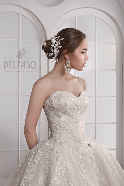 Свадебное платье Бьянка. Силуэт Пышное. Цвет Белый / Молочный. Вид 4