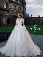 Свадебное платье Джоллианна. Силуэт Пышное. Цвет Персик / Оранжевый. Вид 1