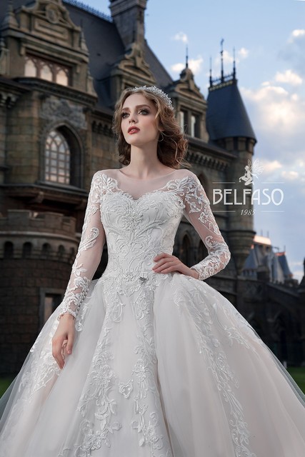 Свадебное платье Джоллианна. Силуэт Пышное. Цвет Персик / Оранжевый. Вид 3