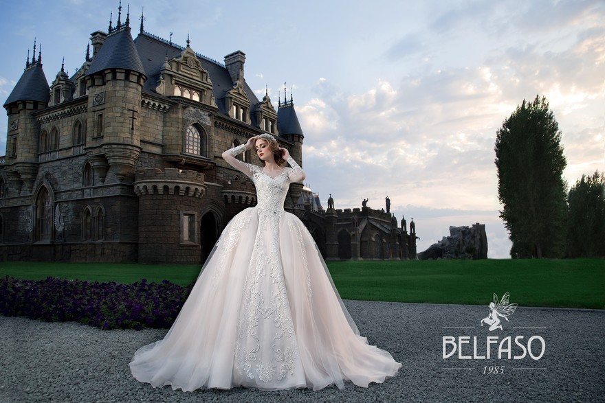 Свадебное платье Джоллианна. Силуэт Пышное. Цвет Персик / Оранжевый. Вид 4