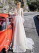 Свадебное платье 20005. Силуэт А-силуэт. Цвет Белый / Молочный. Вид 3