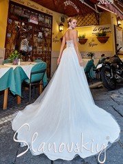 Свадебное платье 20209. Силуэт А-силуэт. Цвет Белый / Молочный. Вид 2